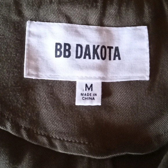 Bb Dakota Olive Green Anorak Style Duster Length Vest Size Medium - Picture 7 of 8